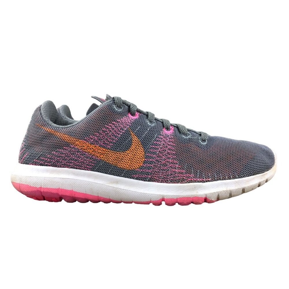 Nike Women's Size 7.5 Flex Fury Grey Lace-Up FitSole Running Sneakers 705299-008